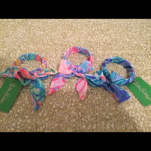 Lilly Pulitzer fabric wrapped bangle - Picture 3 of 3